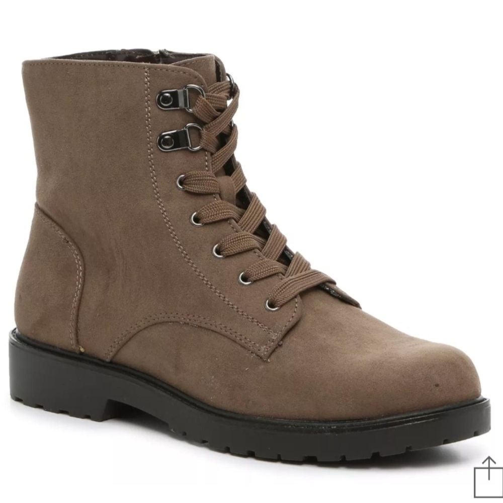 Kelly & Katie Brown Vestie Bootie Lace-Up Ankle Boots Size 7.5